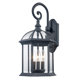 Wentworth Three Light Wall Lantern in Black (110|44181 BK)