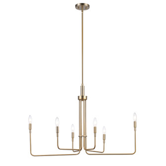 Charlotte Six Light Chandelier in Antique Gold (110|11316 AG)