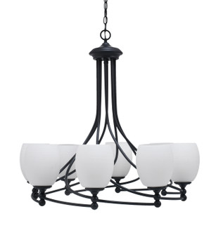 Capri Eight Light Chandelier in Matte Black (200|908-MB-615)