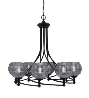 Capri Eight Light Chandelier in Matte Black (200|908-MB-5112)