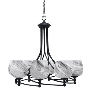 Capri Eight Light Chandelier in Matte Black (200|908-MB-4819)