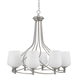 Capri Eight Light Chandelier in Brushed Nickel (200|908-BN-211)