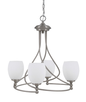 Capri Four Light Chandelier in Brushed Nickel (200|904-BN-615)