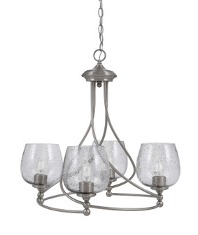 Capri Four Light Chandelier in Brushed Nickel (200|904-BN-4812)