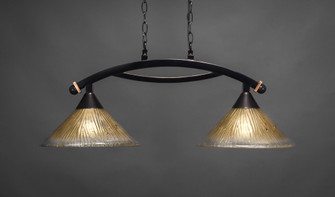 Bow Two Light Island Bar in Black Copper (200|872-BC-700)