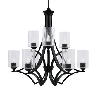 Zilo Nine Light Chandelier in Matte Black (200|569-MB-300)