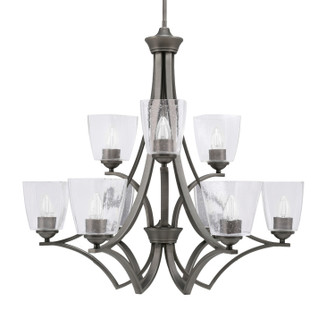 Zilo Nine Light Chandelier in Graphite (200|569-GP-461)