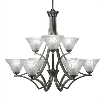 Zilo Nine Light Chandelier in Graphite (200|569-GP-451)