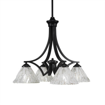 Zilo Four Light Chandelier in Matte Black (200|568-MB-7195)