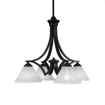 Zilo Four Light Chandelier in Matte Black (200|568-MB-7145)