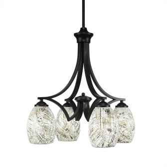 Zilo Four Light Chandelier in Matte Black (200|568-MB-5054)