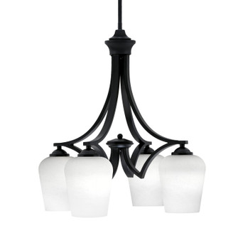 Zilo Four Light Chandelier in Matte Black (200|568-MB-211)