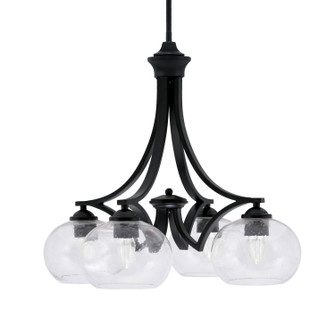 Zilo Four Light Chandelier in Matte Black (200|568-MB-202)