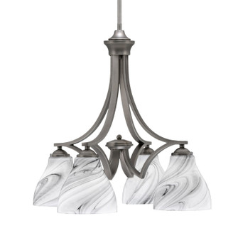 Zilo Four Light Chandelier in Graphite (200|568-GP-4769)