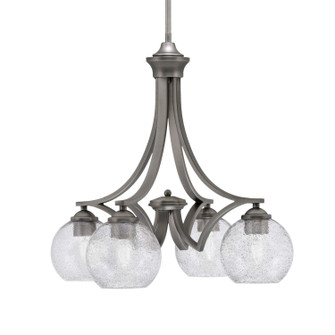 Zilo Four Light Chandelier in Graphite (200|568-GP-4102)