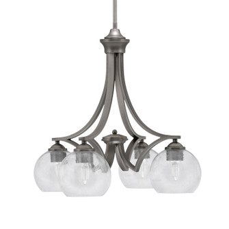 Zilo Four Light Chandelier in Graphite (200|568-GP-4100)