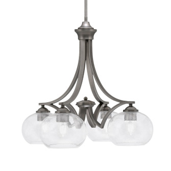 Zilo Four Light Chandelier in Graphite (200|568-GP-202)