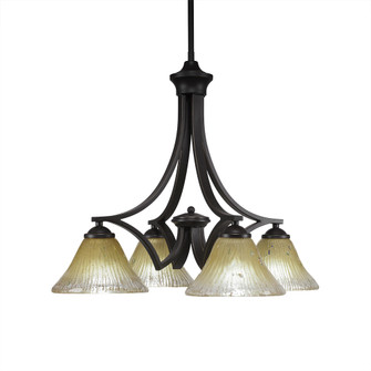 Zilo Four Light Chandelier in Dark Granite (200|568-DG-750)