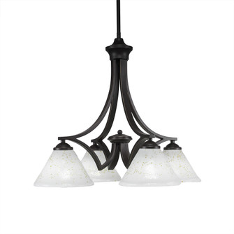 Zilo Four Light Chandelier in Dark Granite (200|568-DG-7145)