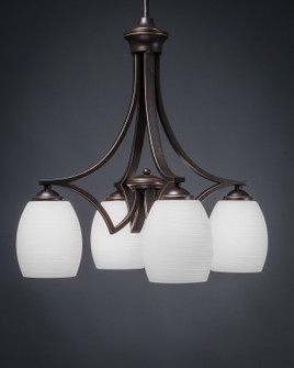 Zilo Four Light Chandelier in Dark Granite (200|568-DG-615)