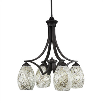 Zilo Four Light Chandelier in Dark Granite (200|568-DG-5054)