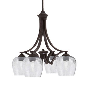 Zilo Four Light Chandelier in Dark Granite (200|568-DG-4812)