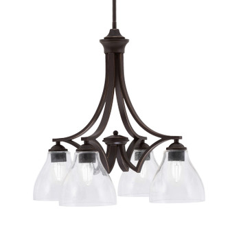 Zilo Four Light Chandelier in Dark Granite (200|568-DG-4760)