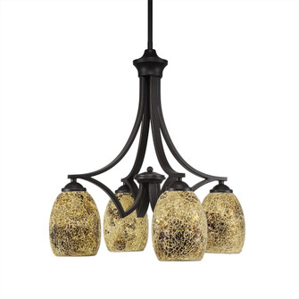 Zilo Four Light Chandelier in Dark Granite (200|568-DG-4175)