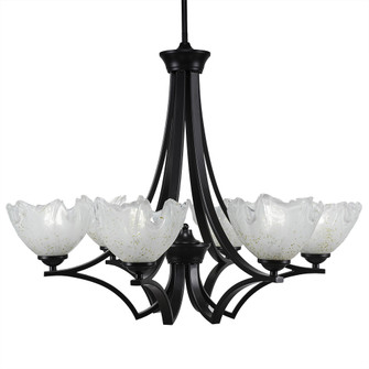 Zilo Six Light Chandelier in Matte Black (200|566-MB-755)