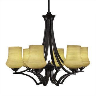 Zilo Six Light Chandelier in Dark Granite (200|566-DG-680)