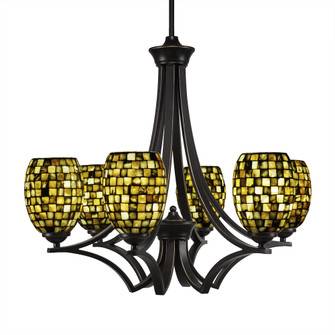 Zilo Six Light Chandelier in Dark Granite (200|566-DG-408)