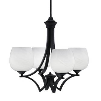 Zilo Four Light Chandelier in Matte Black (200|564-MB-4811)