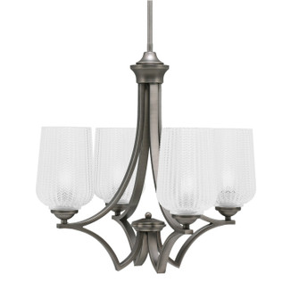 Zilo Four Light Chandelier in Graphite (200|564-GP-4250)