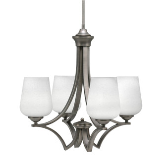 Zilo Four Light Chandelier in Graphite (200|564-GP-211)