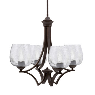 Zilo Four Light Chandelier in Dark Granite (200|564-DG-4812)