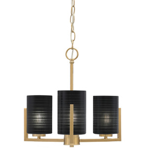 Atlas Three Light Chandelier in New Age Brass (200|4503-NAB-4069)