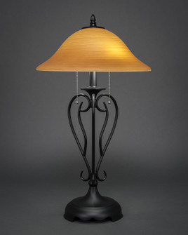 Olde Iron Two Light Table Lamp in Matte Black (200|42-MB-622)