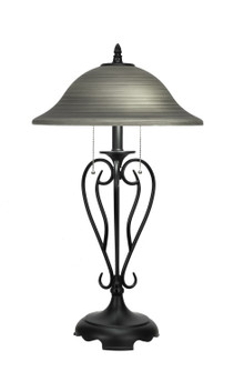Olde Iron Two Light Table Lamp in Matte Black (200|42-MB-602)