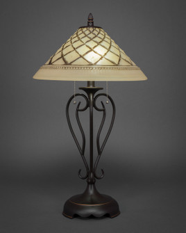Olde Iron Two Light Table Lamp in Dark Granite (200|42-DG-718)