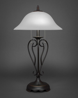 Olde Iron Two Light Table Lamp in Dark Granite (200|42-DG-612)