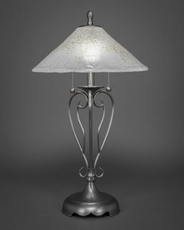 Olde Iron Two Light Table Lamp in Brushed Nickel (200|42-BN-714)