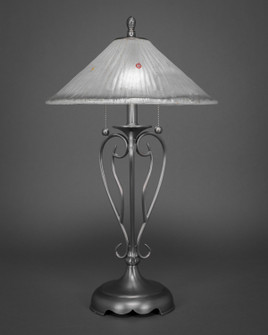 Olde Iron Two Light Table Lamp in Brushed Nickel (200|42-BN-711)