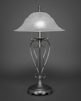 Olde Iron Two Light Table Lamp in Brushed Nickel (200|42-BN-53615)