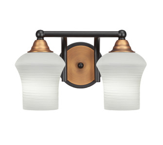 Paramount Two Light Bath Bar in Matte Black & Brass (200|3422-MBBR-681)