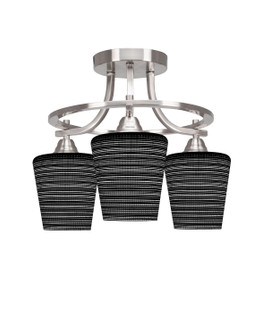 Paramount Three Light Semi-Flush Mount in Brushed Nickel (200|3417-BN-4039)