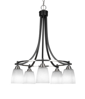 Paramount Five Light Chandelier in Matte Black & Brushed Nickel (200|3415-MBBN-460)