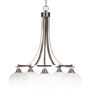 Paramount Five Light Chandelier in Brushed Nickel (200|3415-BN-212)