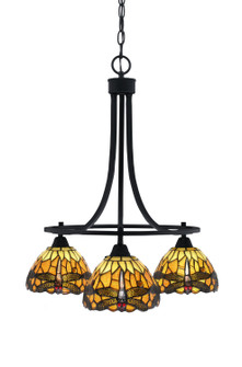 Paramount Three Light Chandelier in Matte Black (200|3413-MB-9465)