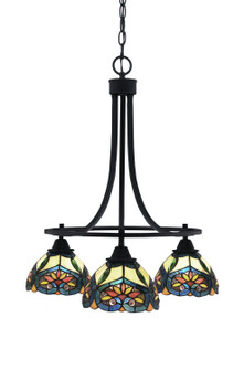 Paramount Three Light Chandelier in Matte Black (200|3413-MB-9425)