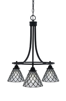 Paramount Three Light Chandelier in Matte Black (200|3413-MB-9185)